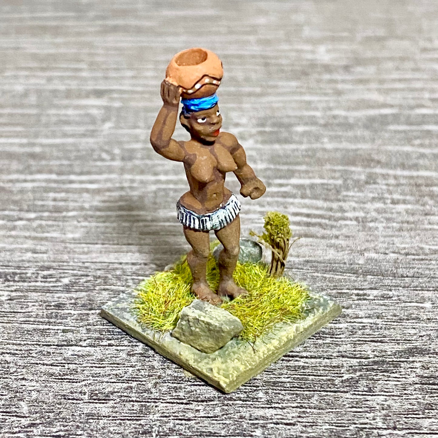 1x 28mm Colonial Villagers Figure Fig Painted Metal Miniatures Zulu Wargames #3