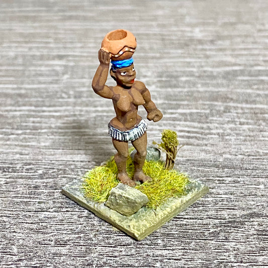 1x 28mm Colonial Villagers Figure Fig Painted Metal Miniatures Zulu Wargames #3