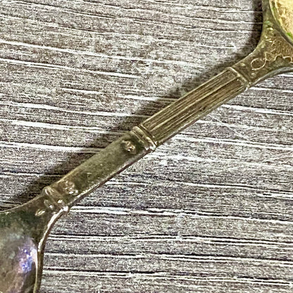 Vintage Silver Plated Metal Teaspoon EPNS Collectors Art Deco Souvenir Spoon