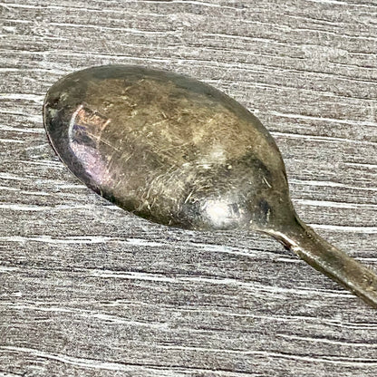 Vintage Silver Plated Metal Teaspoon EPNS Collectors Art Deco Souvenir Spoon