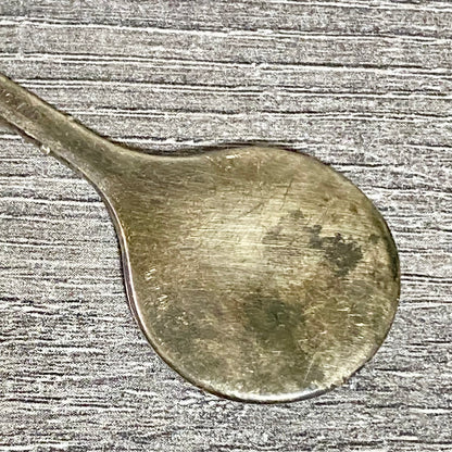Vintage Silver Plated Metal Teaspoon EPNS Collectors Art Deco Souvenir Spoon