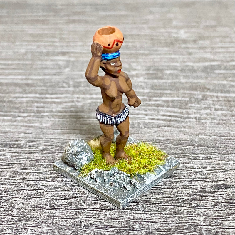 1x 28mm Colonial Villagers Figure Fig Painted Metal Miniatures Zulu Wargames #5