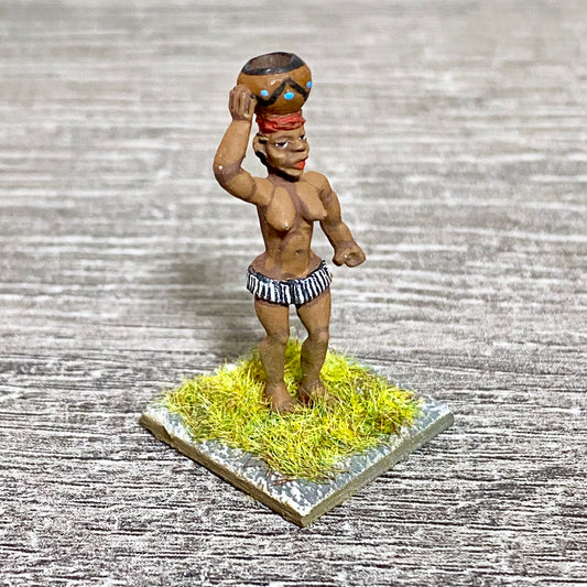1x 28mm Colonial Villagers Figure Fig Painted Metal Miniatures Zulu Wargames #9