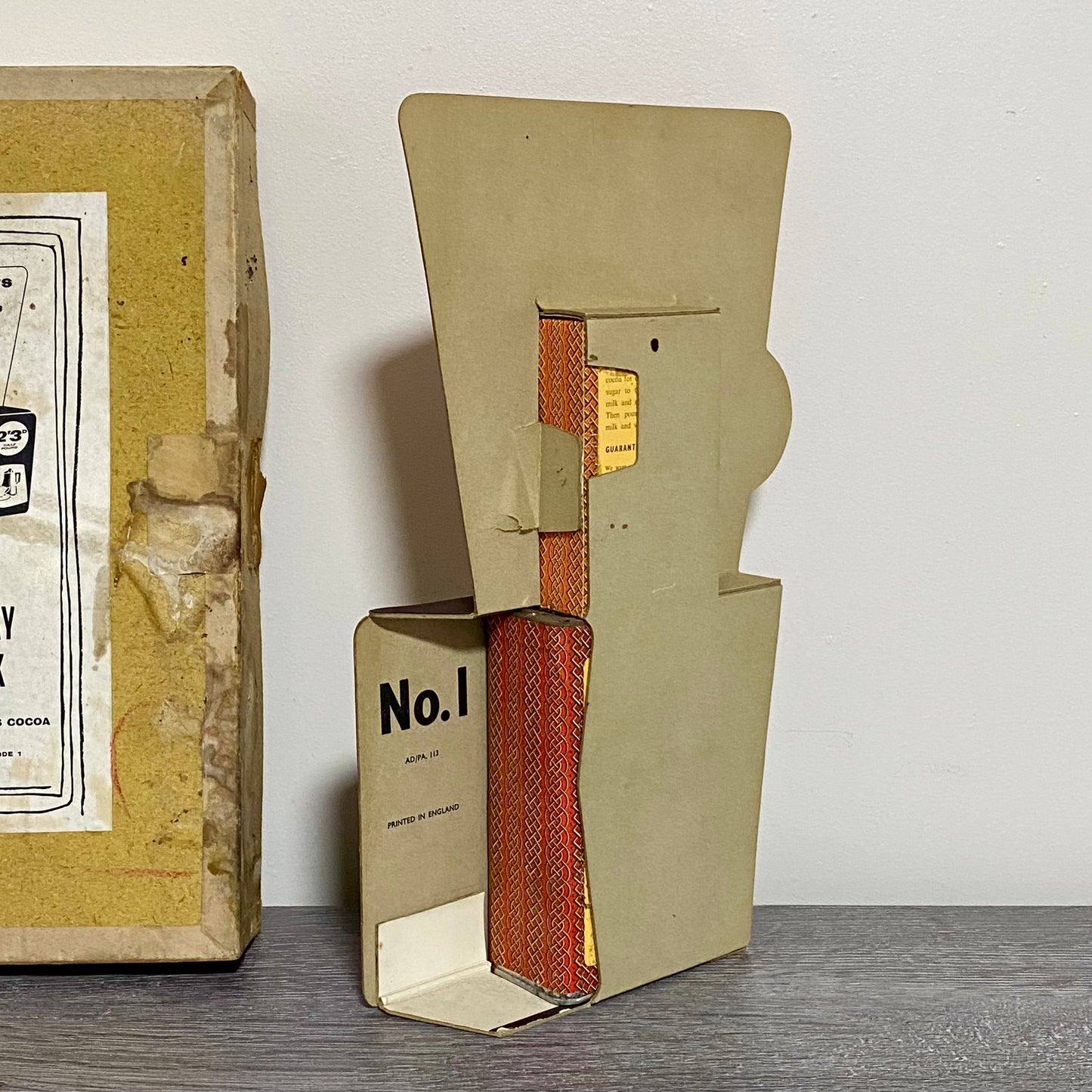 Antique Vintage Rowntrees Cocoa One Display Stack Chocolate Stand Boxed Rare