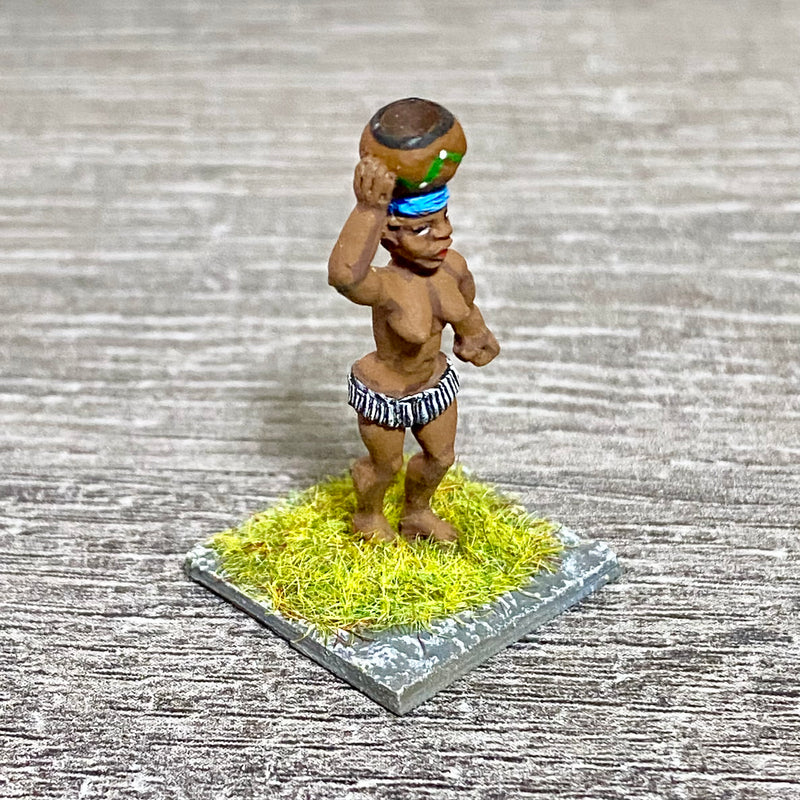 1x 28mm Colonial Villagers Figure Fig Painted Metal Miniatures Zulu Wargames #11