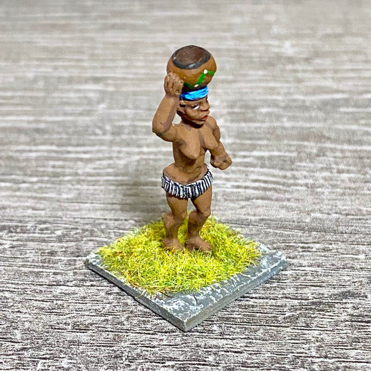 1x 28mm Colonial Villagers Figure Fig Painted Metal Miniatures Zulu Wargames #11