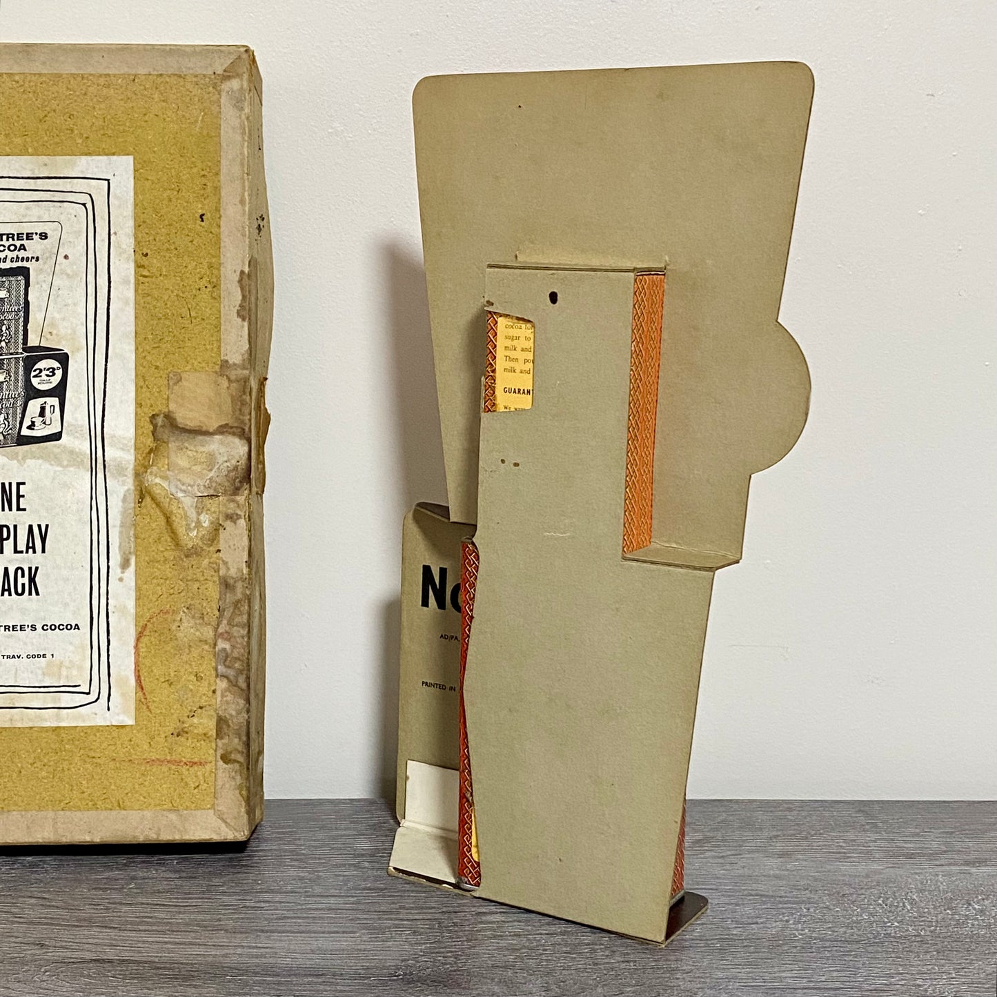 Antique Vintage Rowntrees Cocoa One Display Stack Chocolate Stand Boxed Rare