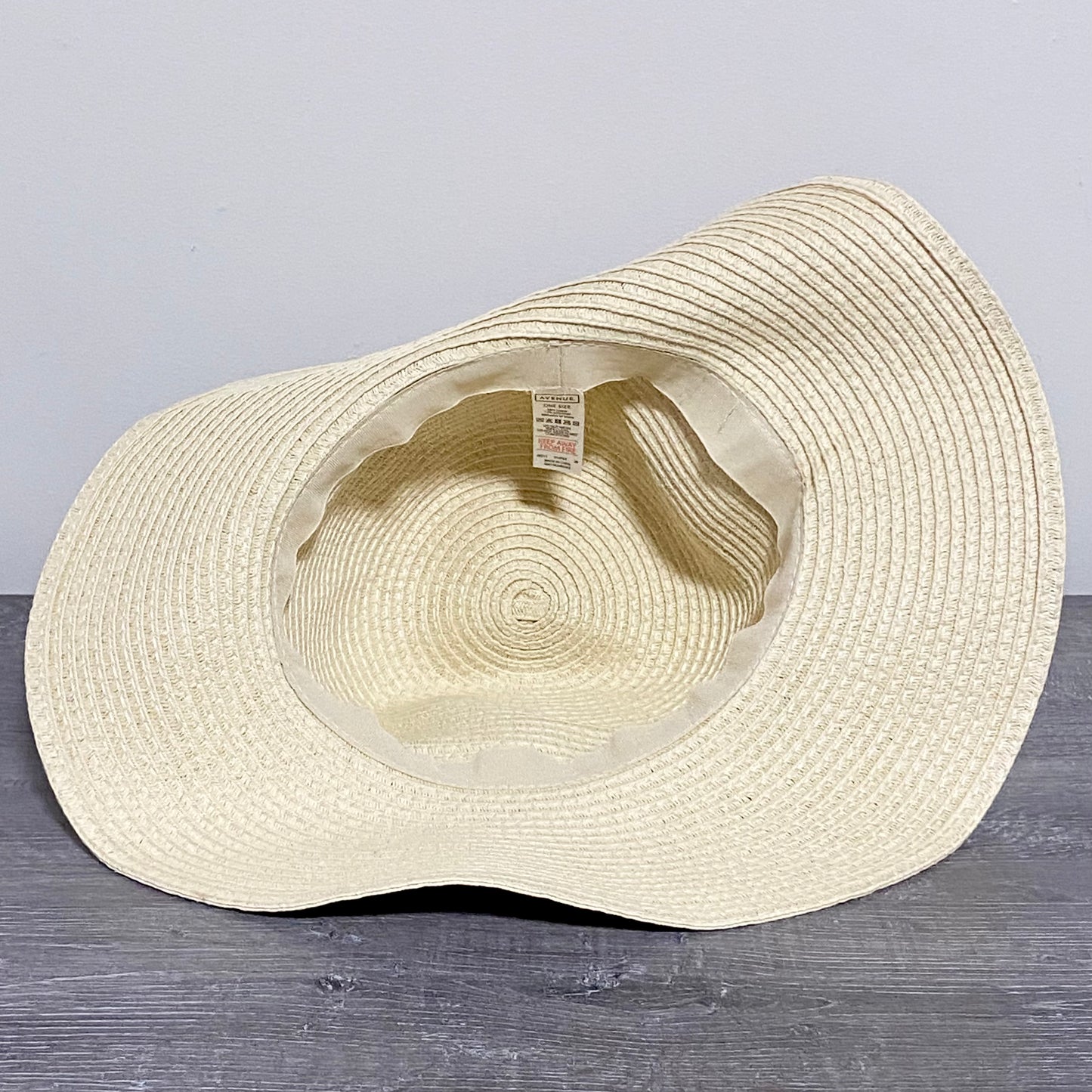 Avenue Straw Woven Floral Flower Ribbon Summer Sun Hat Women Wide Beach One Size