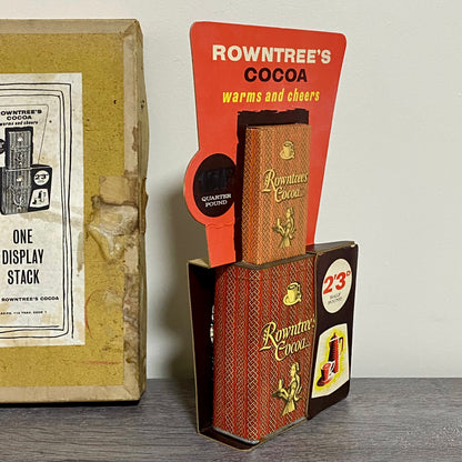 Antique Vintage Rowntrees Cocoa One Display Stack Chocolate Stand Boxed Rare