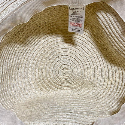 Avenue Straw Woven Floral Flower Ribbon Summer Sun Hat Women Wide Beach One Size