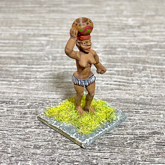 1x 28mm Colonial Villagers Figure Fig Painted Metal Miniatures Zulu Wargames #12