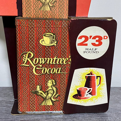 Antique Vintage Rowntrees Cocoa One Display Stack Chocolate Stand Boxed Rare