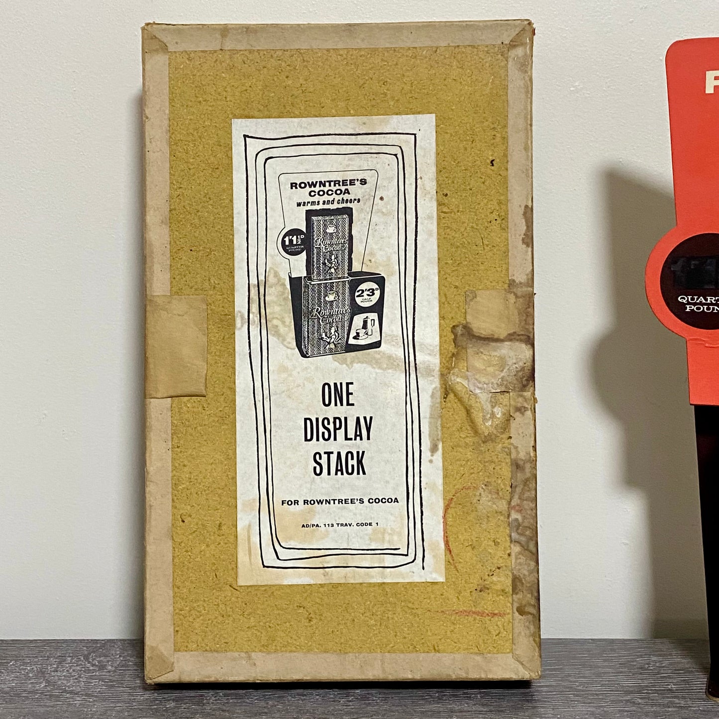 Antique Vintage Rowntrees Cocoa One Display Stack Chocolate Stand Boxed Rare