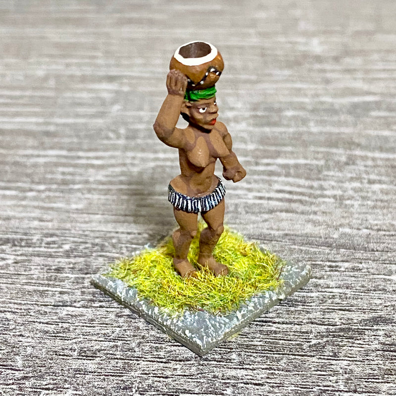 1x 28mm Colonial Villagers Figure Fig Painted Metal Miniatures Zulu Wargames #13