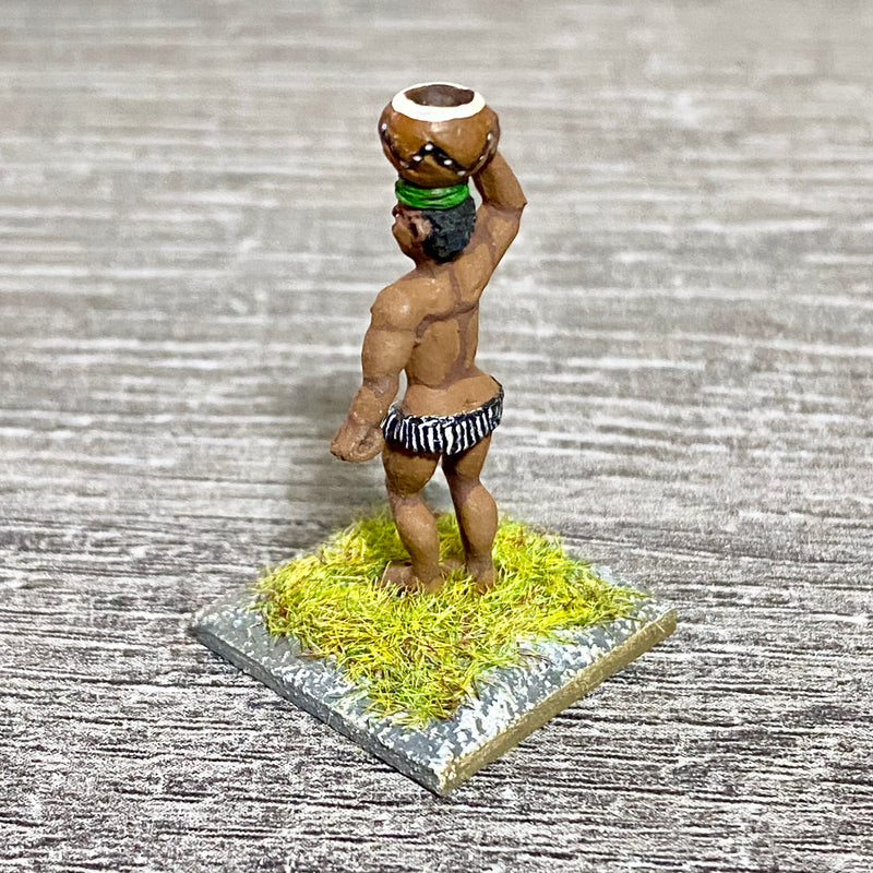 1x 28mm Colonial Villagers Figure Fig Painted Metal Miniatures Zulu Wargames #13