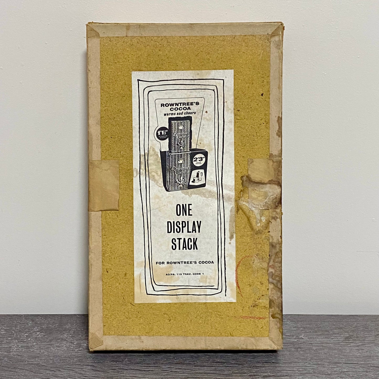 Antique Vintage Rowntrees Cocoa One Display Stack Chocolate Stand Boxed Rare