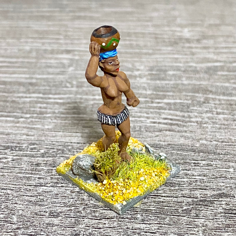 1x 28mm Colonial Villagers Figure Fig Painted Metal Miniatures Zulu Wargames #15