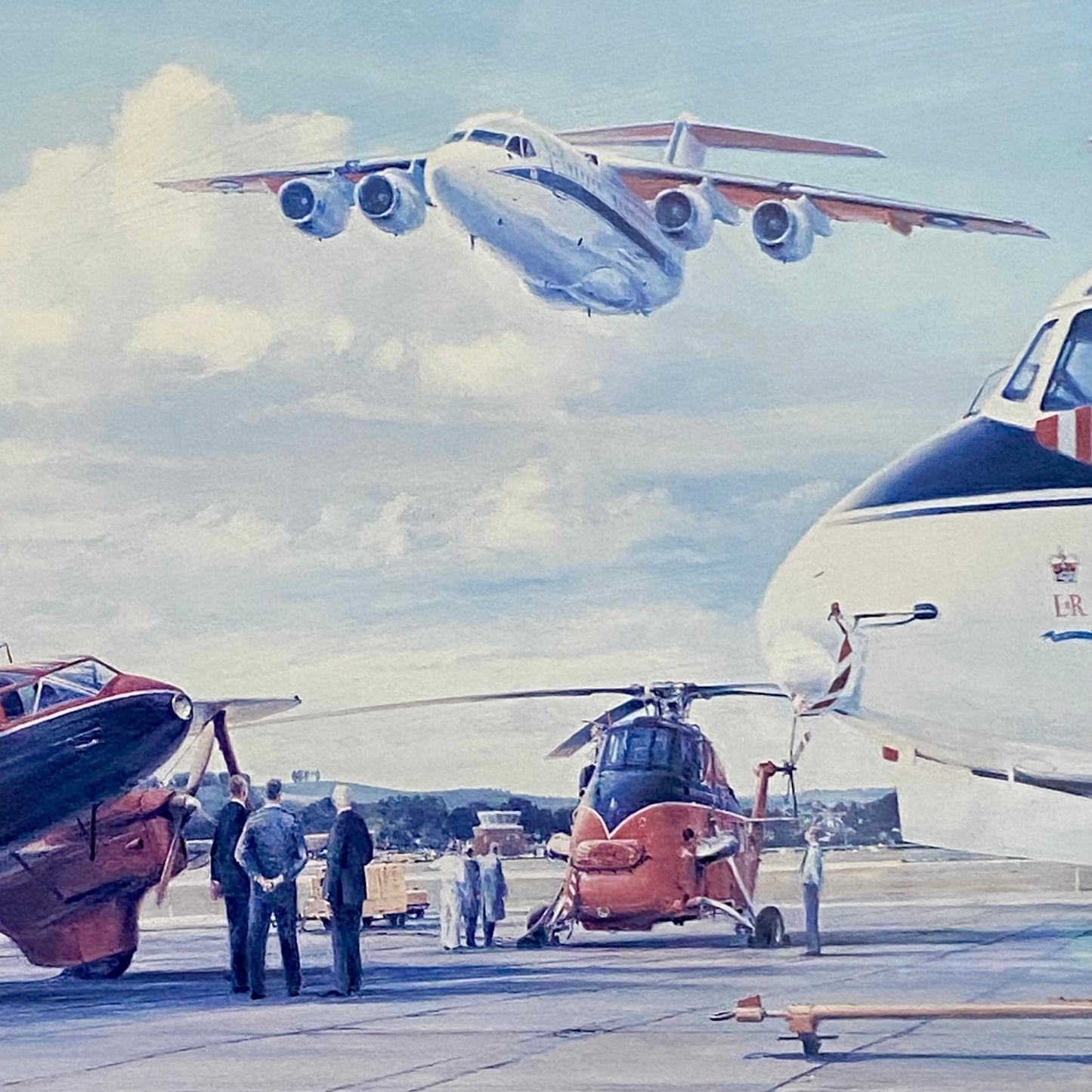 Vintage The Queen’s Flight By Robert Taylor Signed Pilots Framed WW2 Print Rare