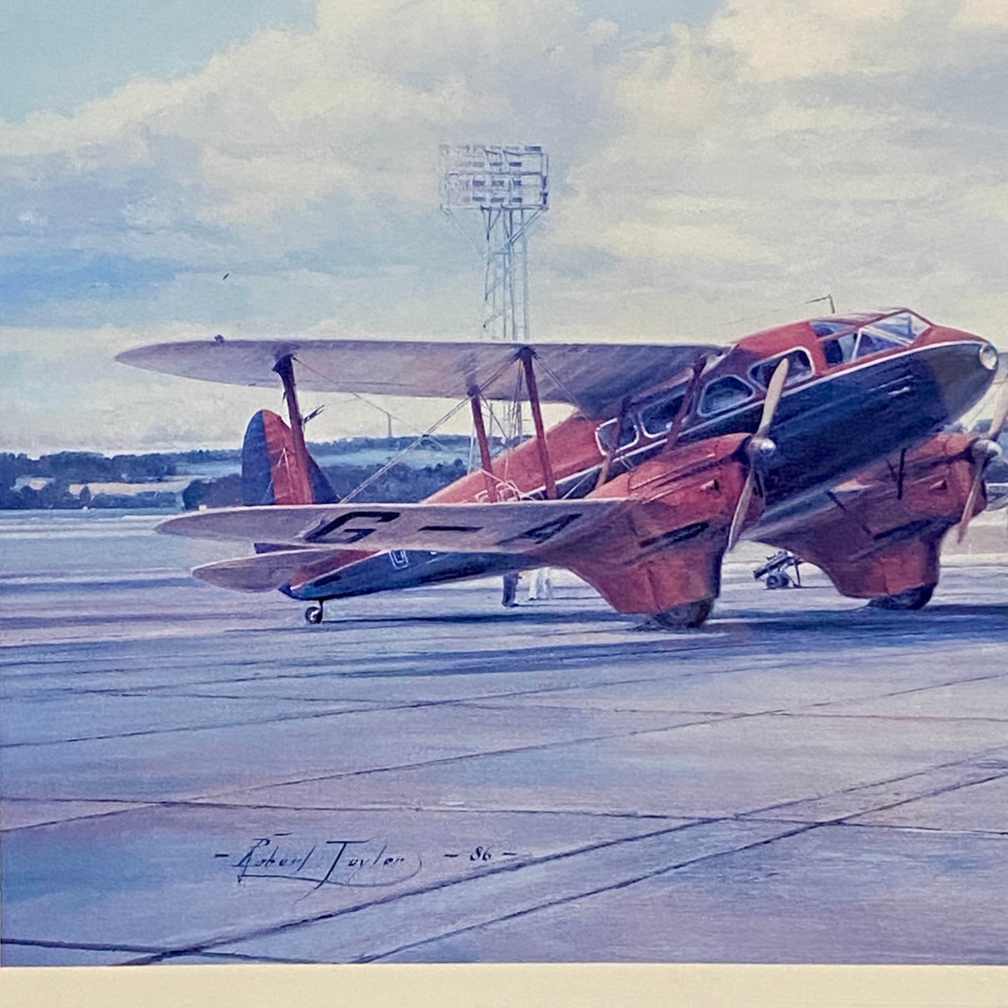 Vintage The Queen’s Flight By Robert Taylor Signed Pilots Framed WW2 Print Rare