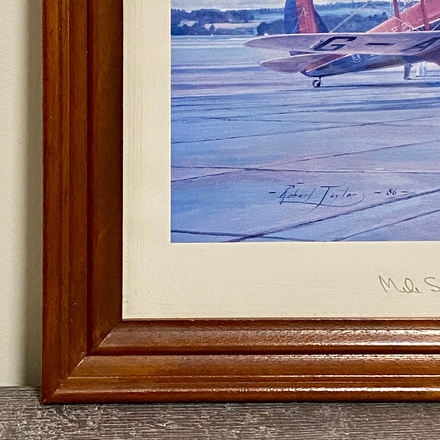 Vintage The Queen’s Flight By Robert Taylor Signed Pilots Framed WW2 Print Rare