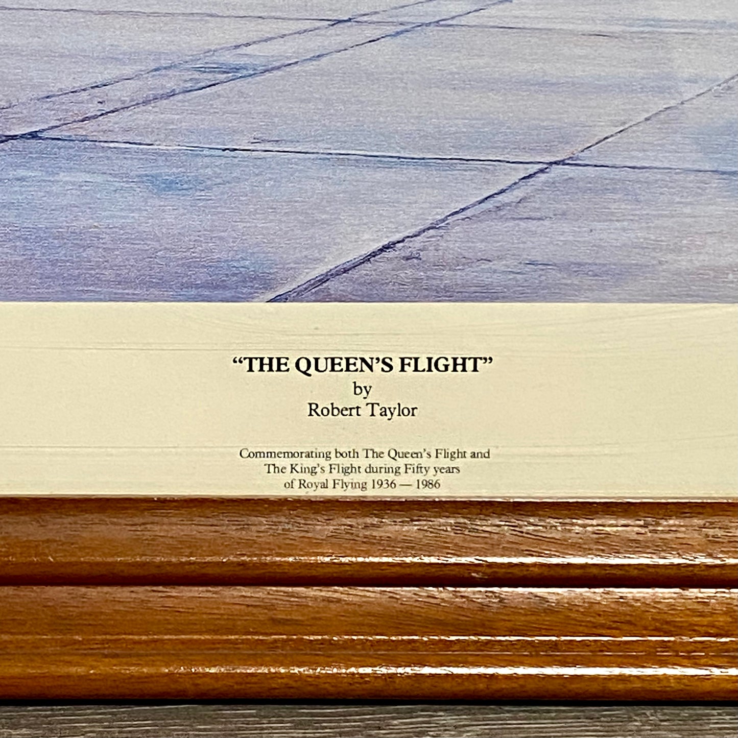 Vintage The Queen’s Flight By Robert Taylor Signed Pilots Framed WW2 Print Rare