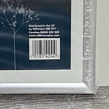 Silver Picture Photo Frame Landscape/Portrait Glass 8x6 Freestanding Hang Wilko