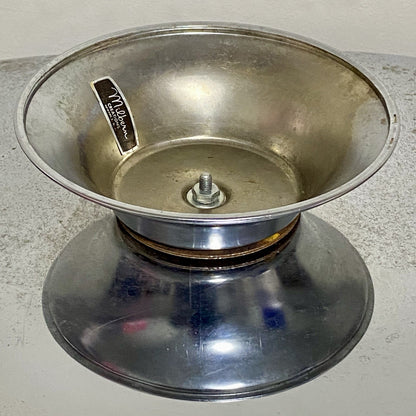 Vintage Milbern Creations 13” Square Chrome Spinning Cake Appetizer Serving Tray