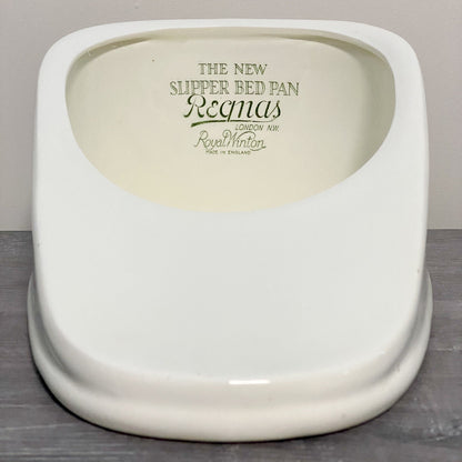 Royal Winton Vintage Bed Pan Original Design The New Slipper Bed Pan White Rare