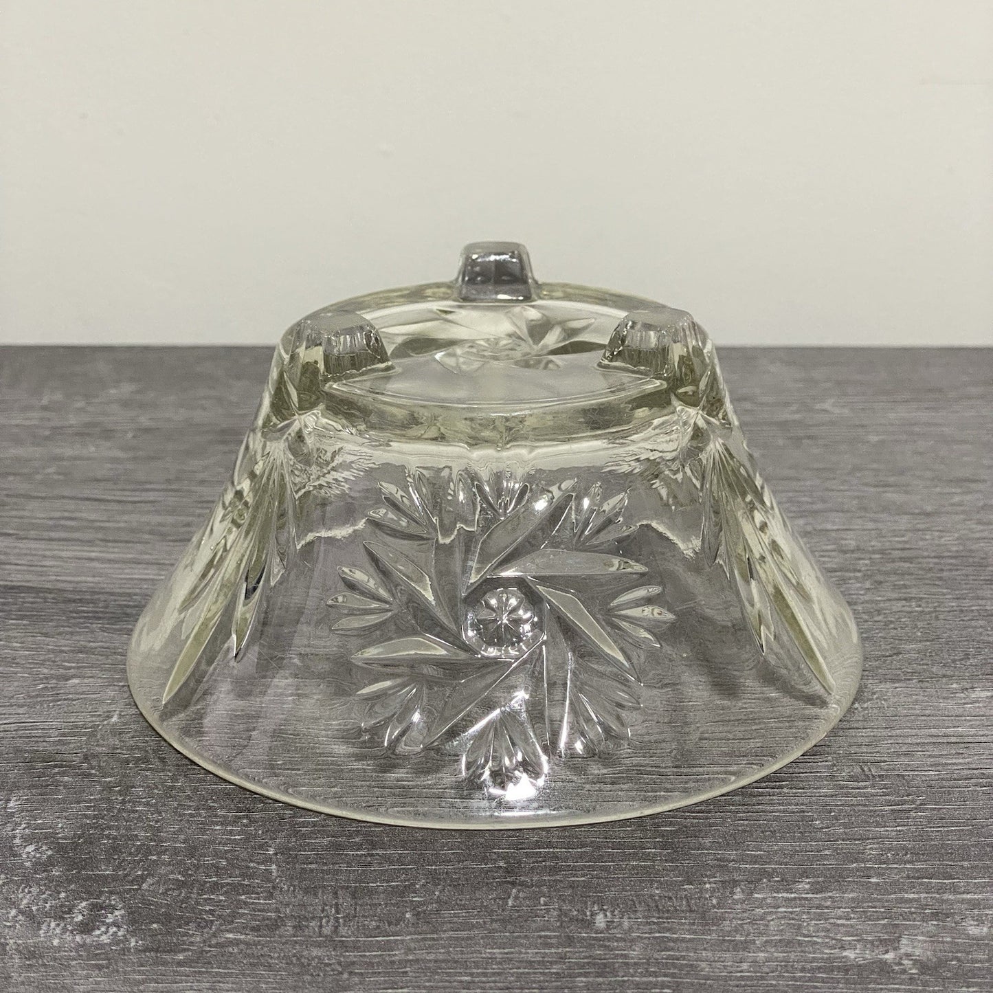 Vintage Small Pressed Glass Fruit Dessert Bowl Art Deco Footed Bonbon Sweet Dish