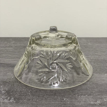 Vintage Small Pressed Glass Fruit Dessert Bowl Art Deco Footed Bonbon Sweet Dish