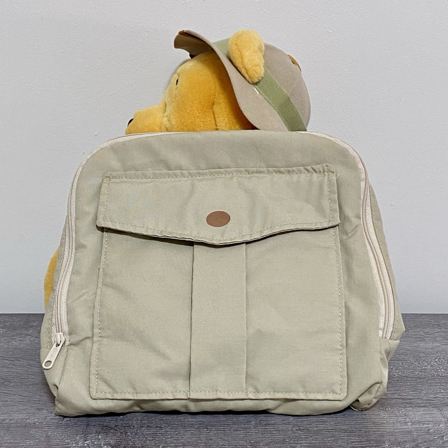 Official Disney World Winnie The Pooh Safari Plush With Rucksack Soft Toy Rare