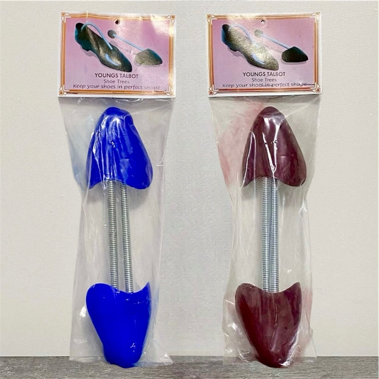 Shoe Tree Trees 11” Pair Trainer Shoes Shaper Crease Stretcher Colour Blue / Red