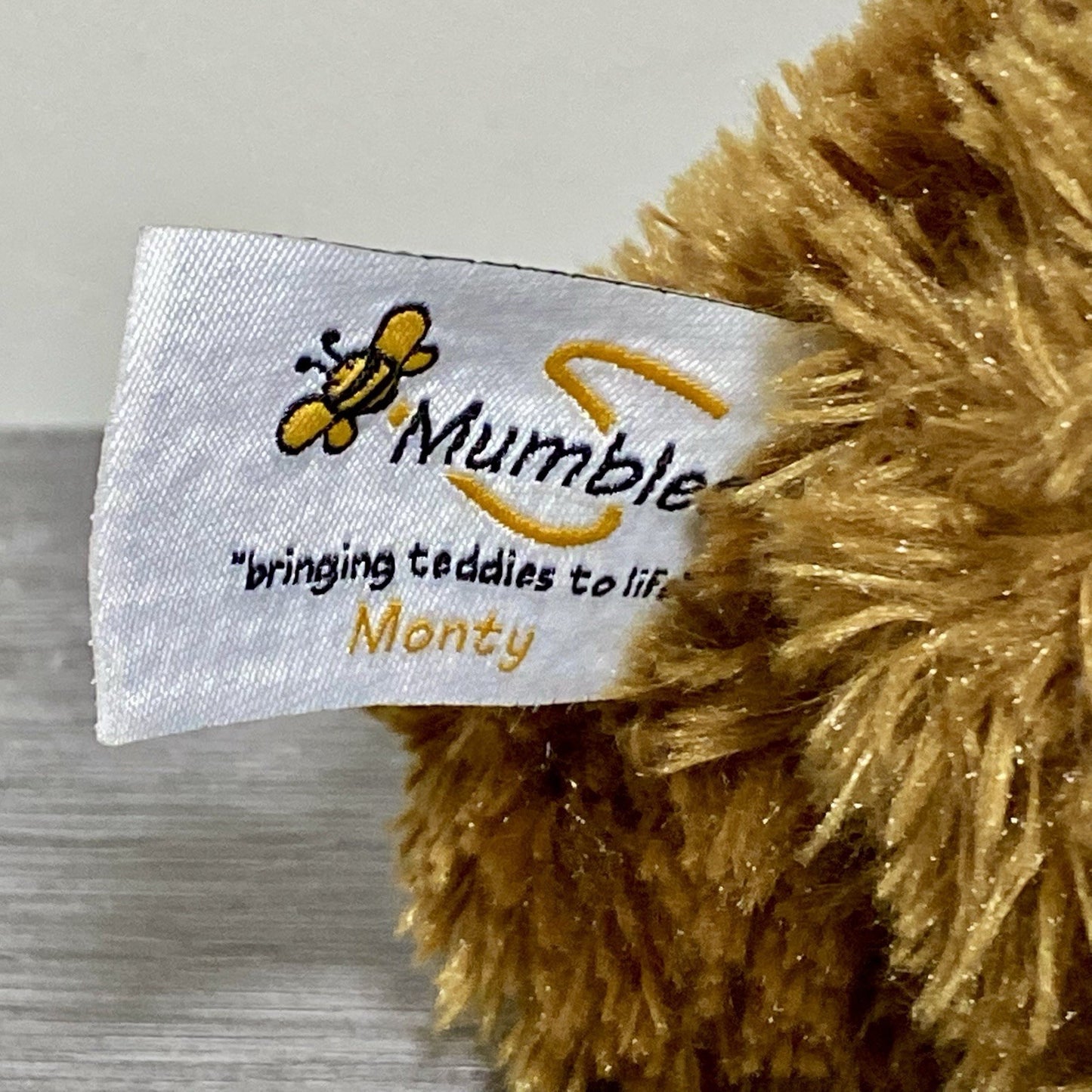 Vintage The Mumbles Monty Soft Teddy Bear Collectible Plush MM02 With Tags Rare