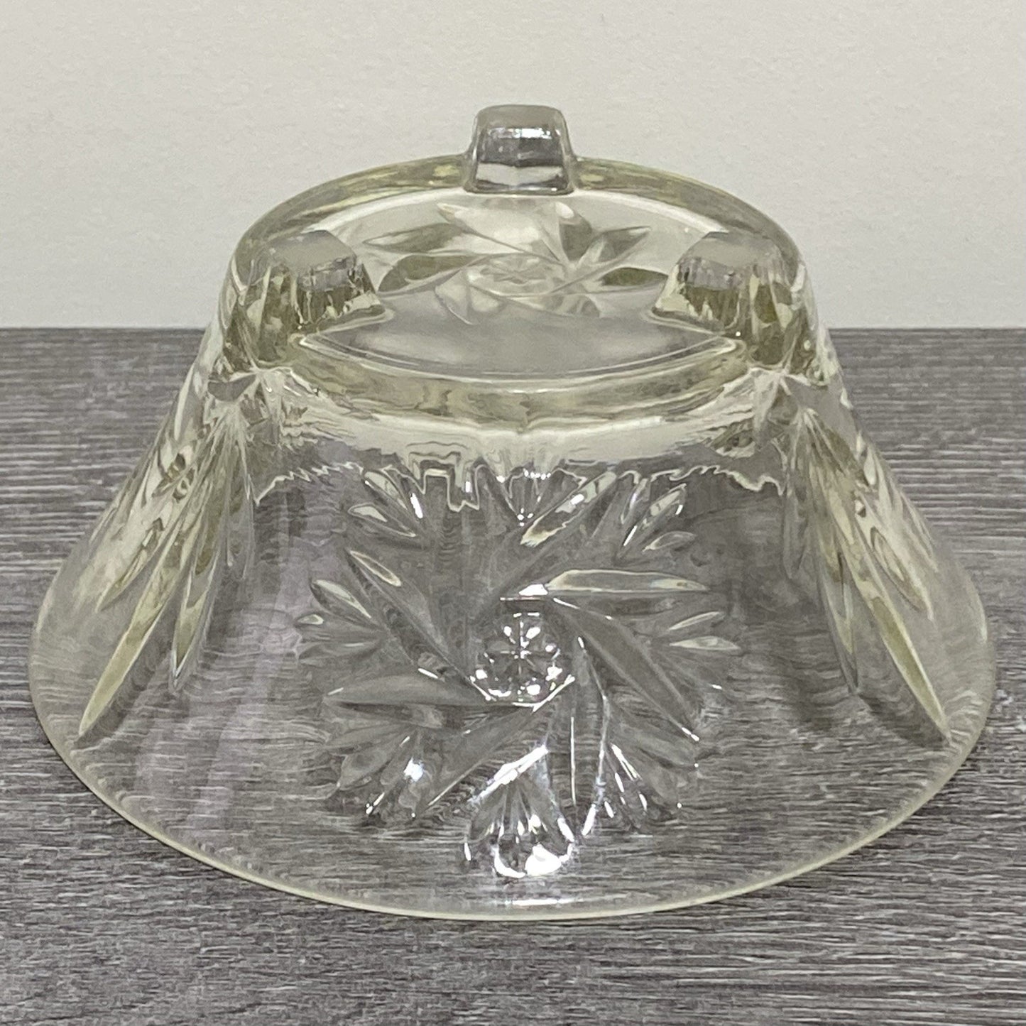 Vintage Small Pressed Glass Fruit Dessert Bowl Art Deco Footed Bonbon Sweet Dish