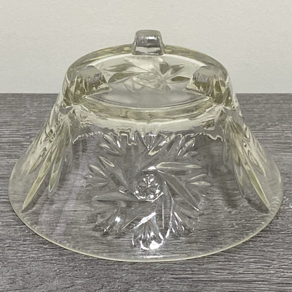 Vintage Small Pressed Glass Fruit Dessert Bowl Art Deco Footed Bonbon Sweet Dish