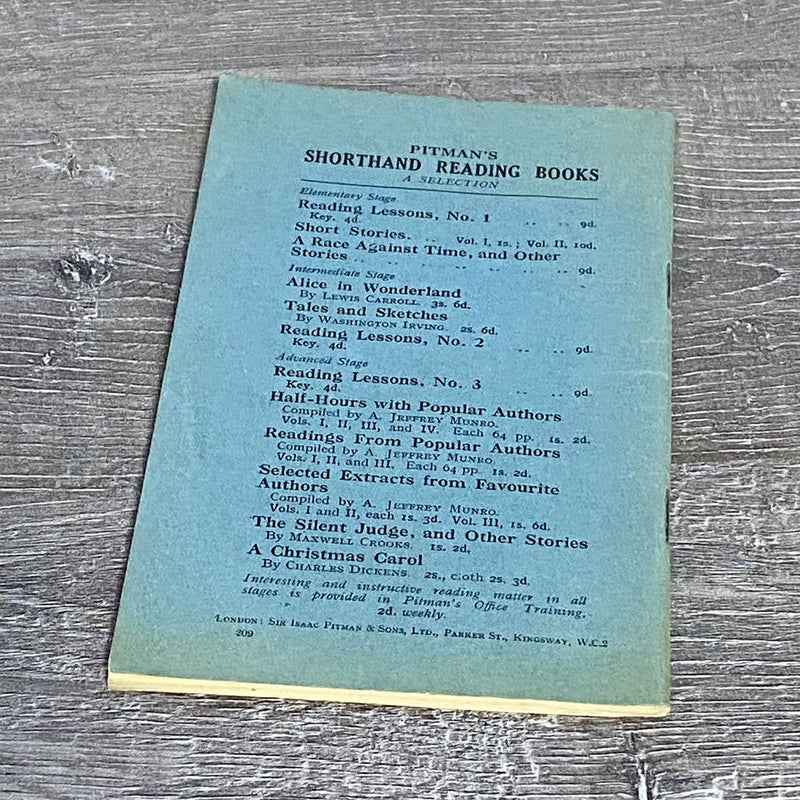 Pitman’s Shorthand Key To Shorthand Manual Part 1 New Era Edition Rare Book VGC