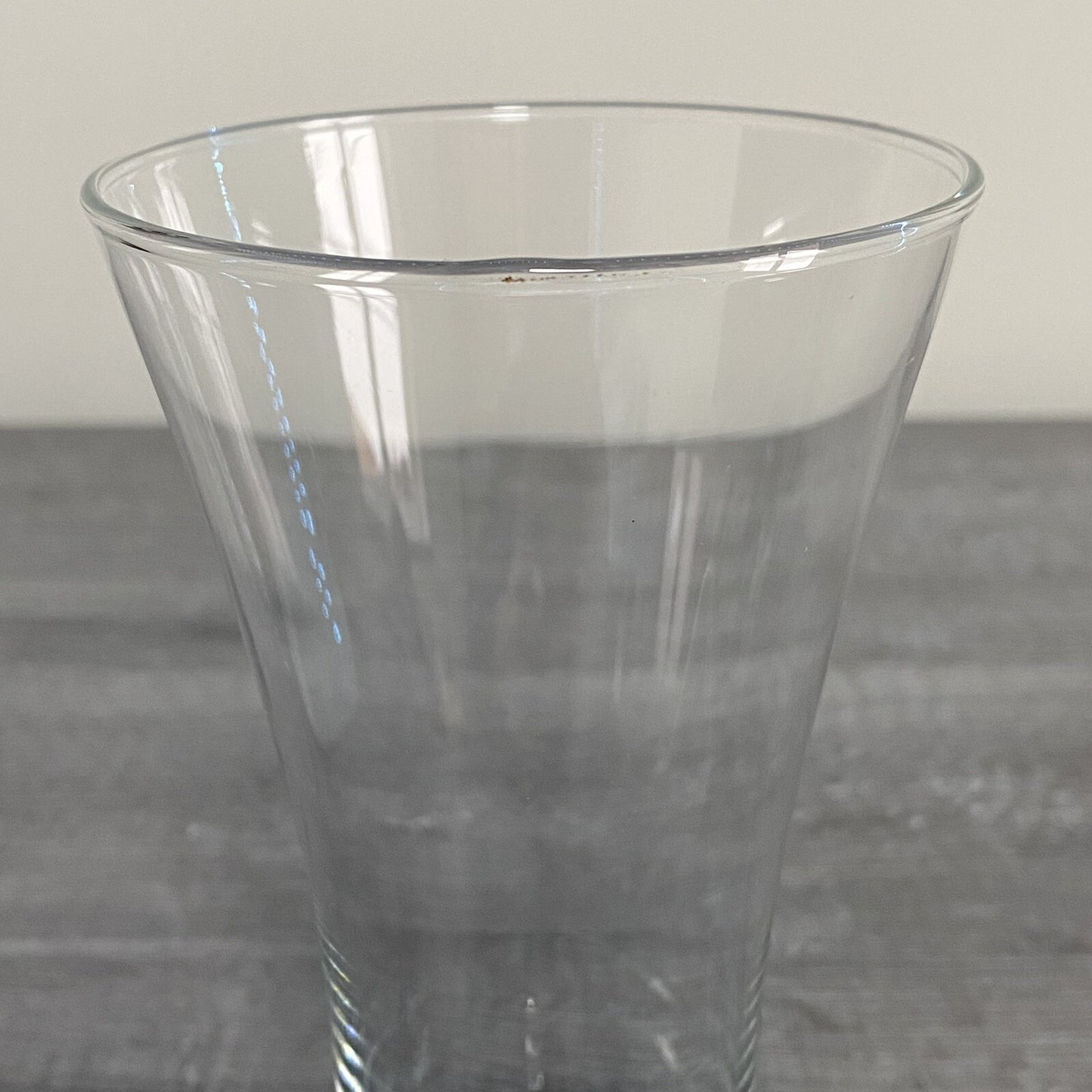 Single Beer Juice 6.5” Drinking Glass Flared V Shape Unmarked