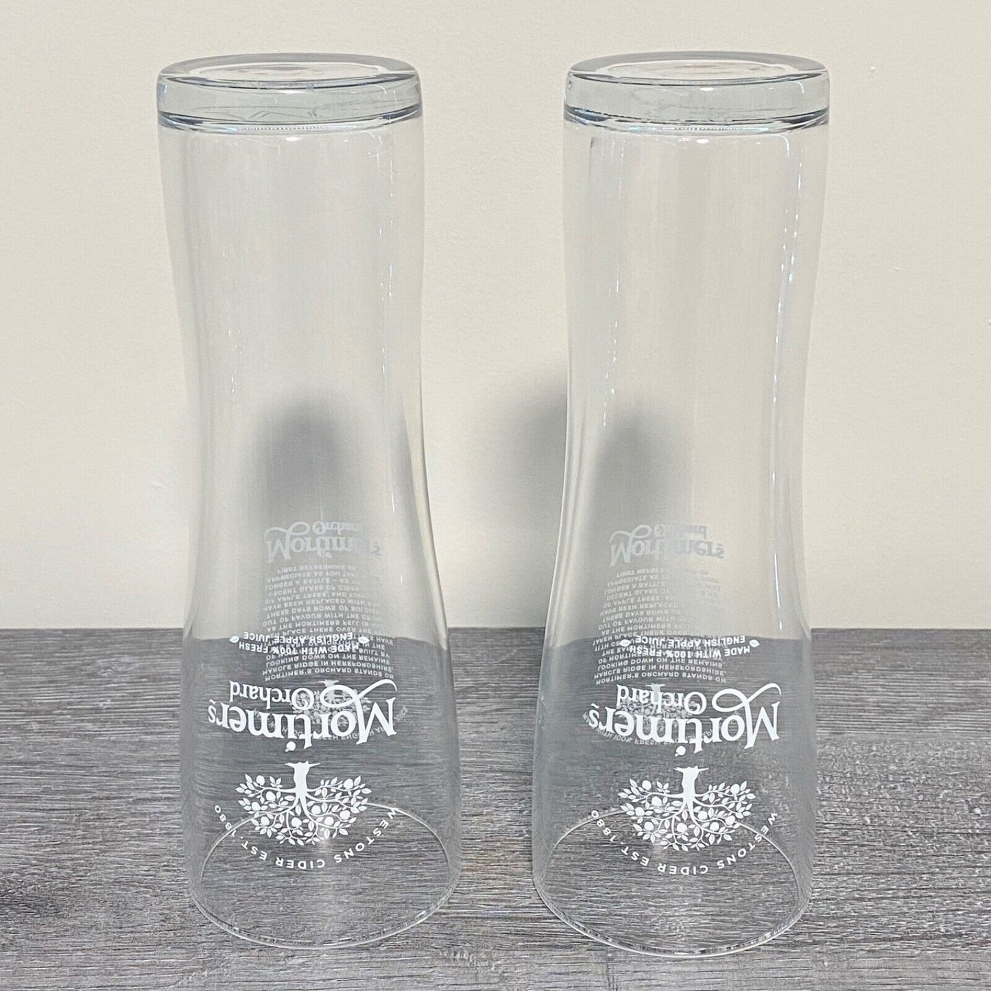 Mortimers Orchard Pint Glass Bar Pub Glasses Brand New - Choose Your Qty
