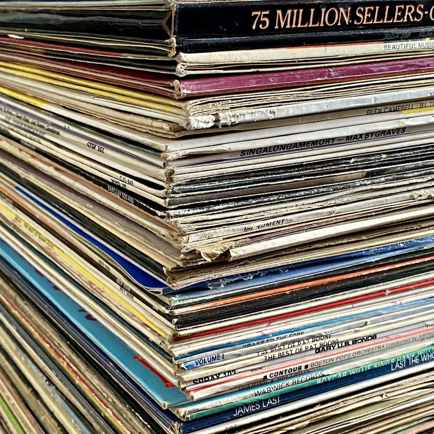 Vintage 12” LP Vinyls 50x Job Lot Bundle Mixed Genres Randomly Selected Bulk