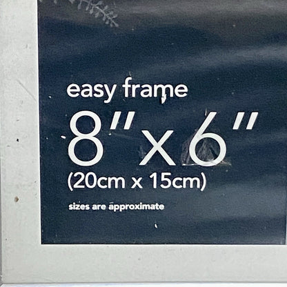 Silver Picture Photo Frame Landscape/Portrait Glass 8x6 Freestanding Hang Wilko