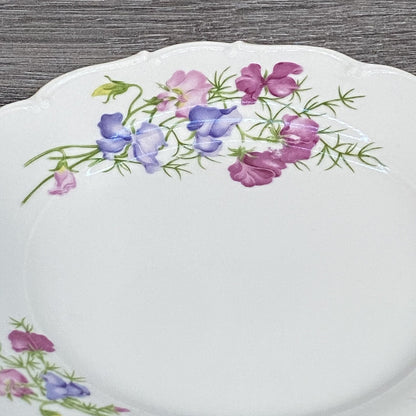 Haas & Czjzek Red Rose Floral Round Platter Chop Plate Gold Trim Czech China