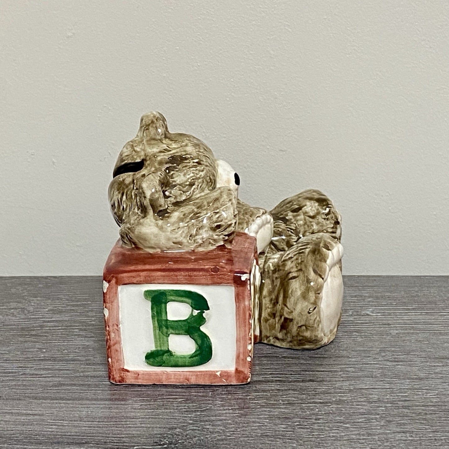Unique Teddy Bear Themed Money Box Piggy Bank Coin Storage Art Decorative Rare