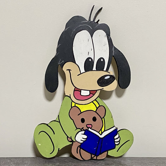 Baby Goofy Disney Wooden Cutout Painted Wall Hanging Display Plaque Art Sign