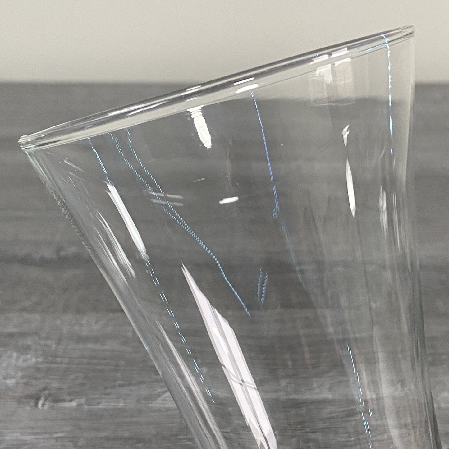 Single Beer Juice 6.5” Drinking Glass Flared V Shape Unmarked