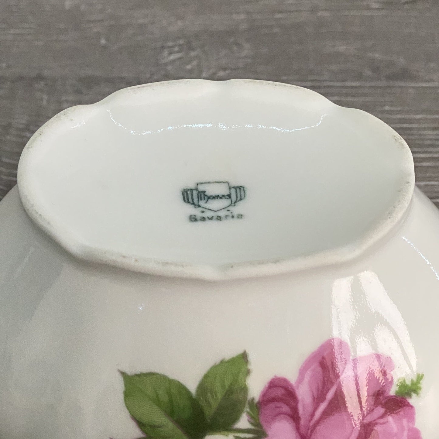 Vintage Bavaria Sugar Bowl & Creamer Jug Set Wild Rose Floral Design Gold Trim