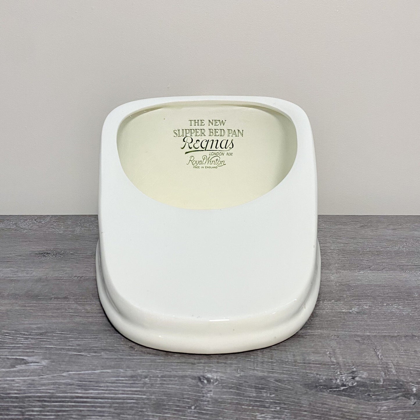 Royal Winton Vintage Bed Pan Original Design The New Slipper Bed Pan White Rare