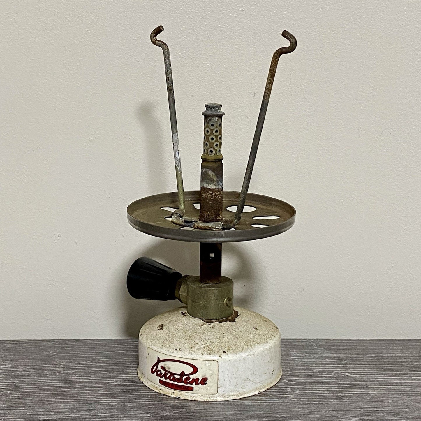 Vintage Parasene Gas Lamp Camping Travel Lantern Flame Burner Mantle With Valve