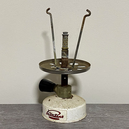 Vintage Parasene Gas Lamp Camping Travel Lantern Flame Burner Mantle With Valve