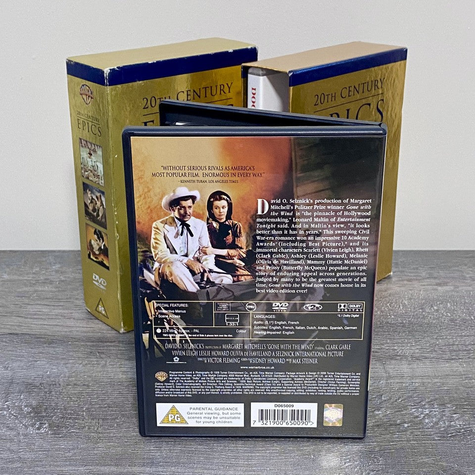 20th Century Epics Gone With the Wind Ben-Hur Doctor Zhivago DVD 2001 Box Set