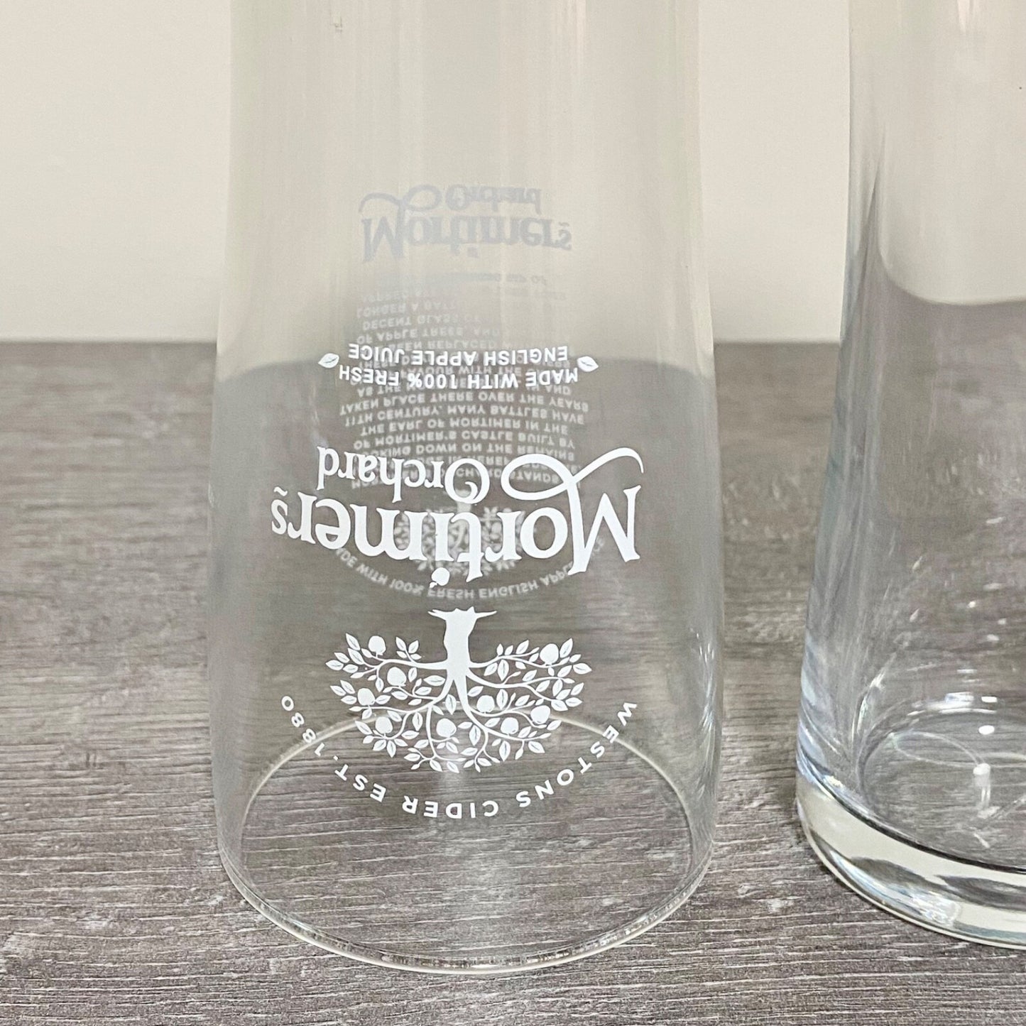 Mortimers Orchard Pint Glass Bar Pub Glasses Brand New - Choose Your Qty